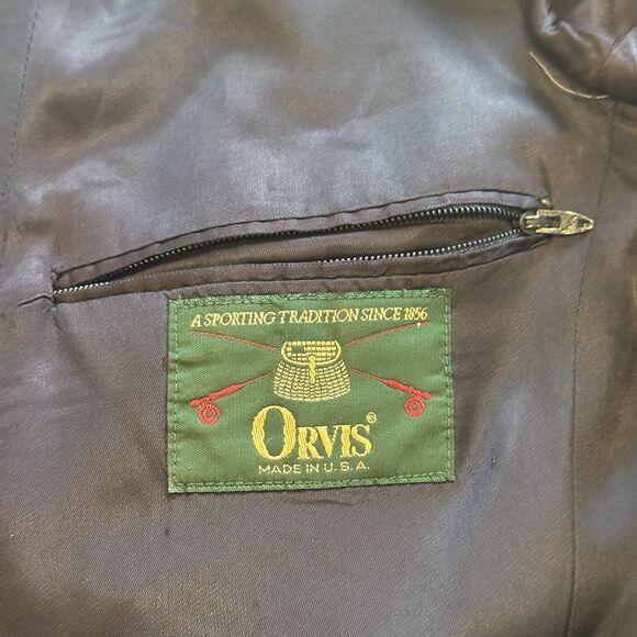 Vintage 1980s–90s Orvis Navy Blazer Made in USA 2-Button Sport Coat 44R (Approx) - Picture 10 of 11